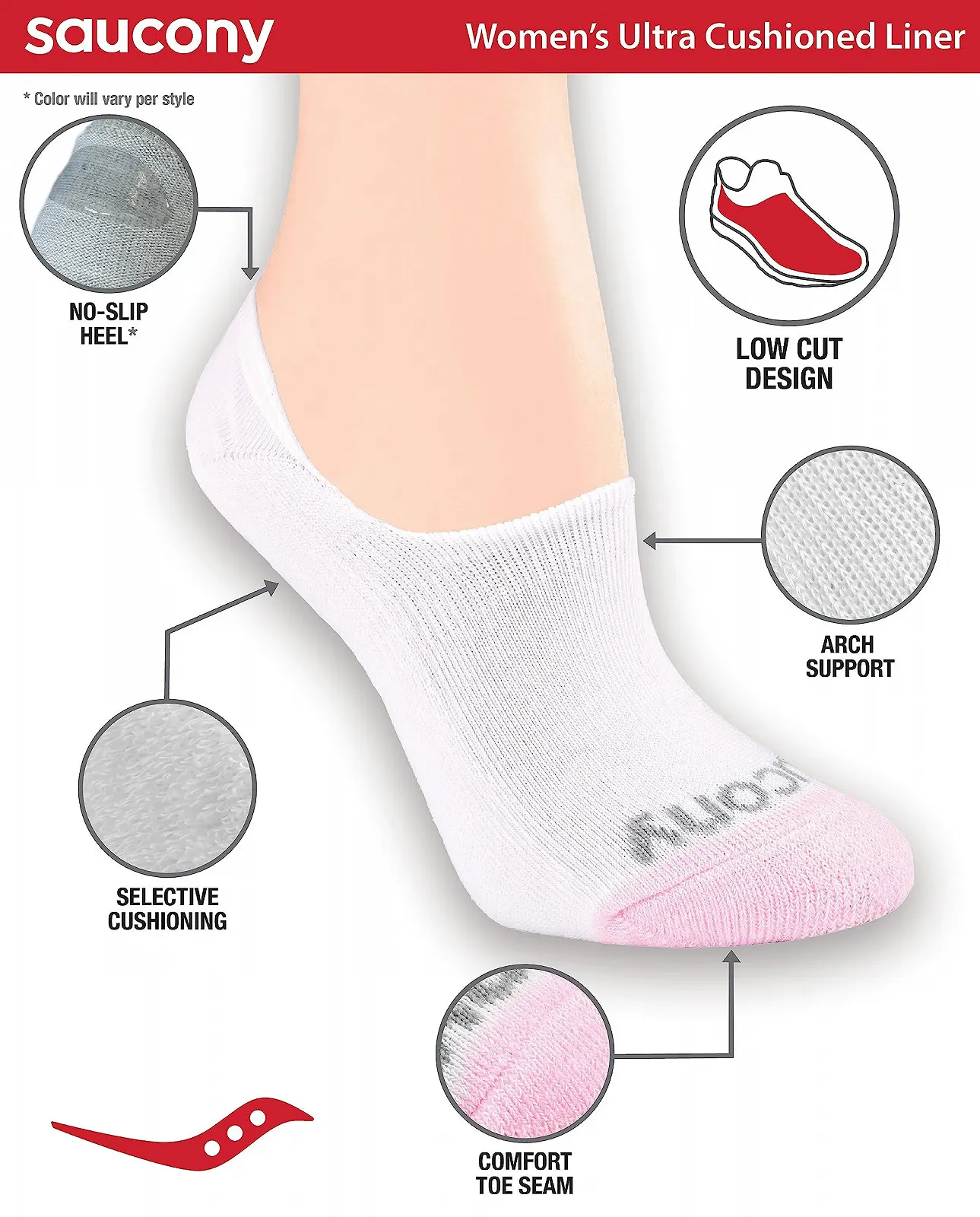 Жіночі шкарпетки Saucony (16 пар), фото №2