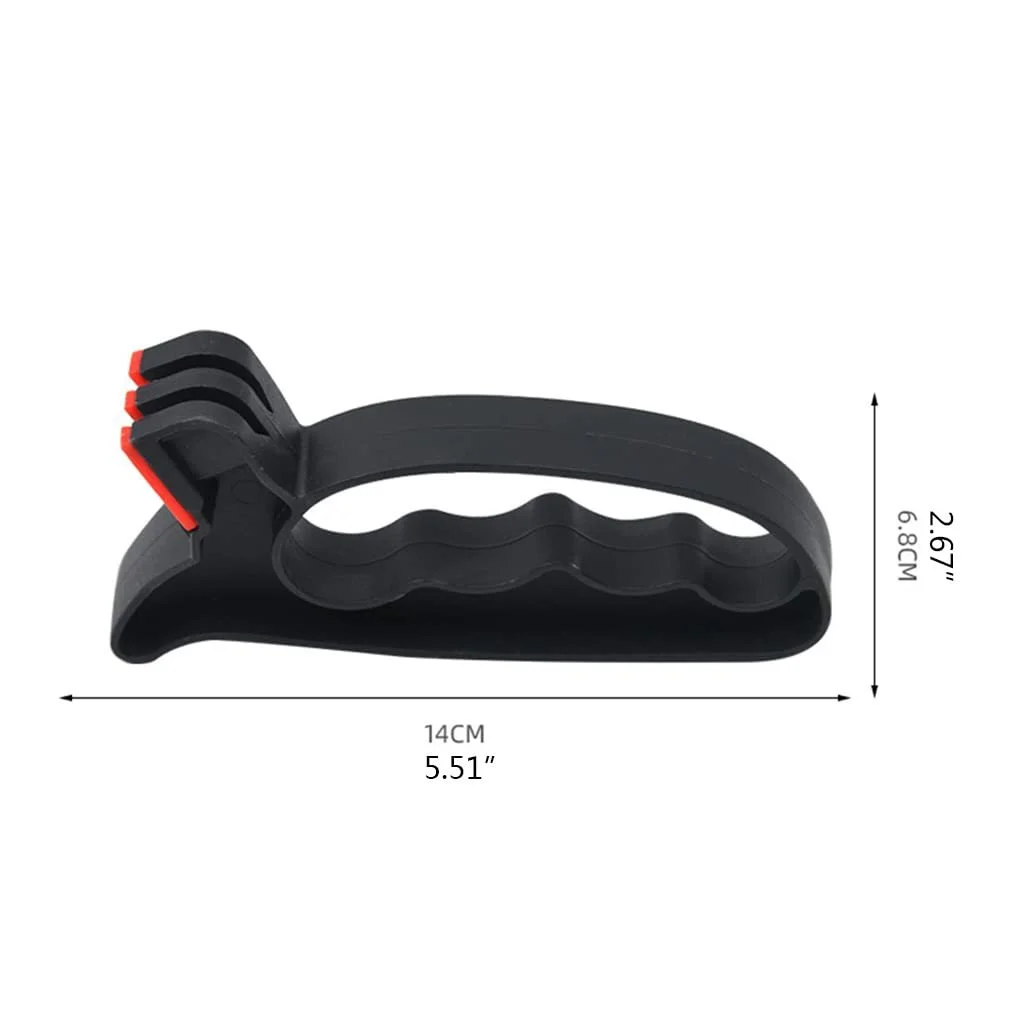 Точилка для ножів професійна двозонна з нержавіючої сталі портативна ручна, фото №3