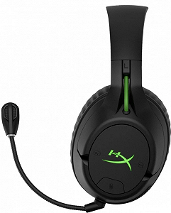 Геймерские беспроводные наушники HyperX Cloud Flight Wireless / Радиоканал / Подсветка / Черно-зеленый (196188047613) synthetic.ua - Фото 1