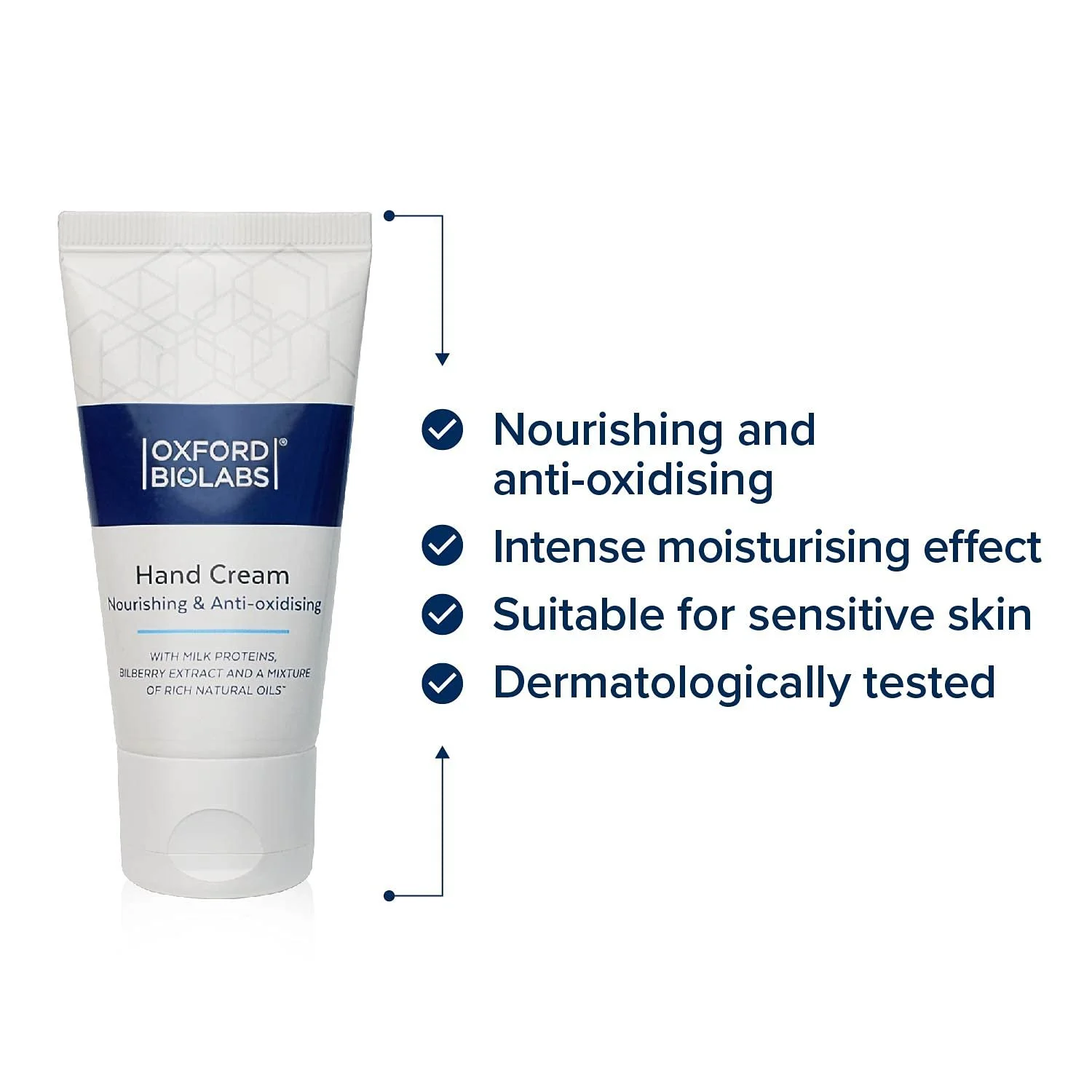 Крем для рук Oxford Biolabs Живильний та антиоксидантний Інтенсивне зволоження для нормальної та сухої шкіри 50 мл, фото №3 Крем для рук Oxford Biolabs Живильний та антиоксидантний Інтенсивне зволоження для нормальної та сухої шкіри 50 мл, фото №3