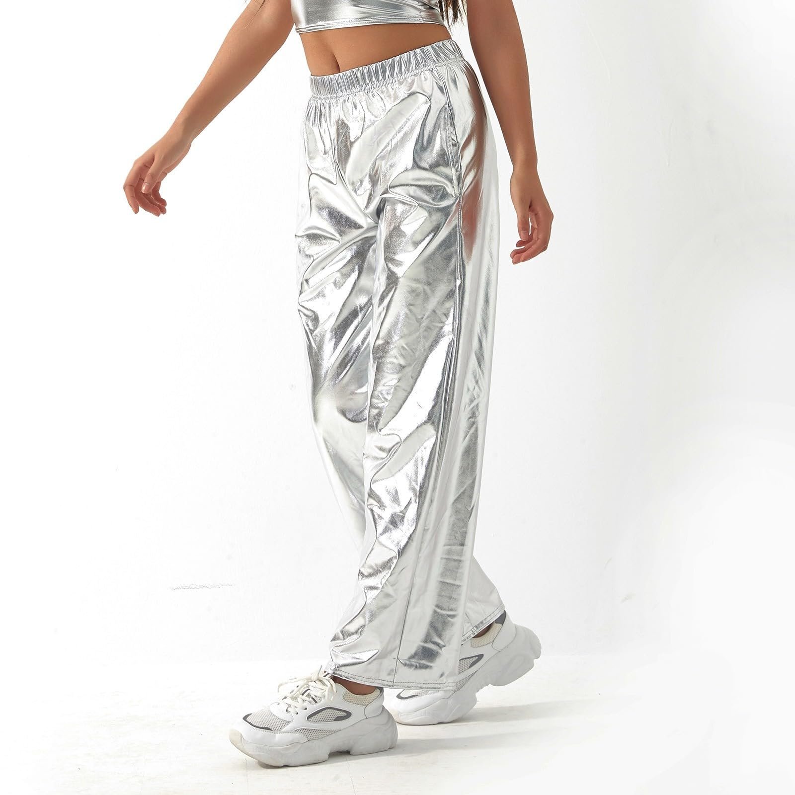 Шкіряні Штани Жіночі з високою талією, фото №5 Шкіряні Штани Жіночі з високою талією, фото №5