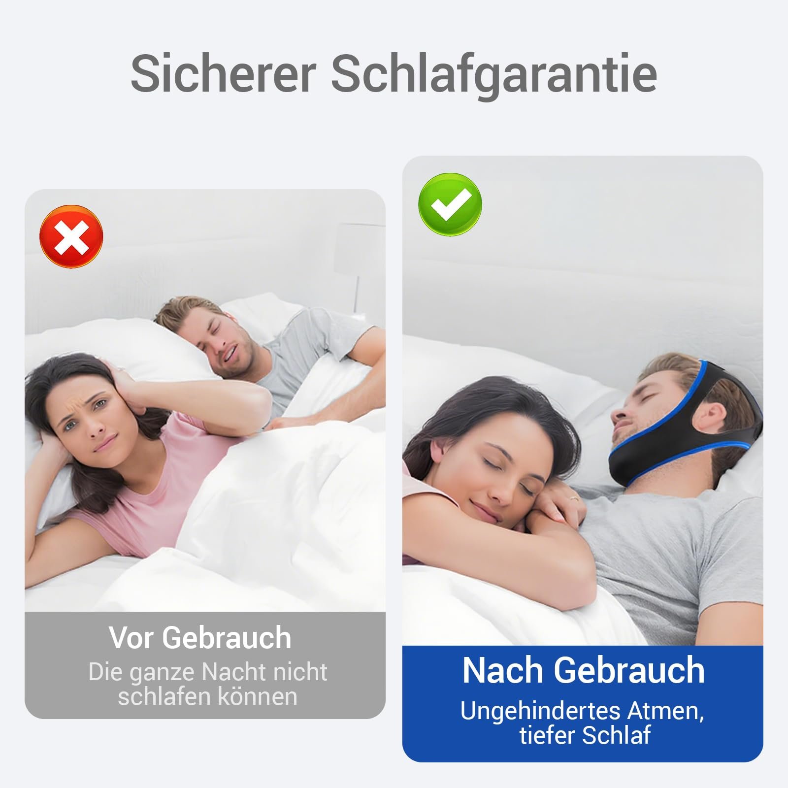 Ремінець для підборіддя проти хропіння, дихаючий регульований стопор, фото №6