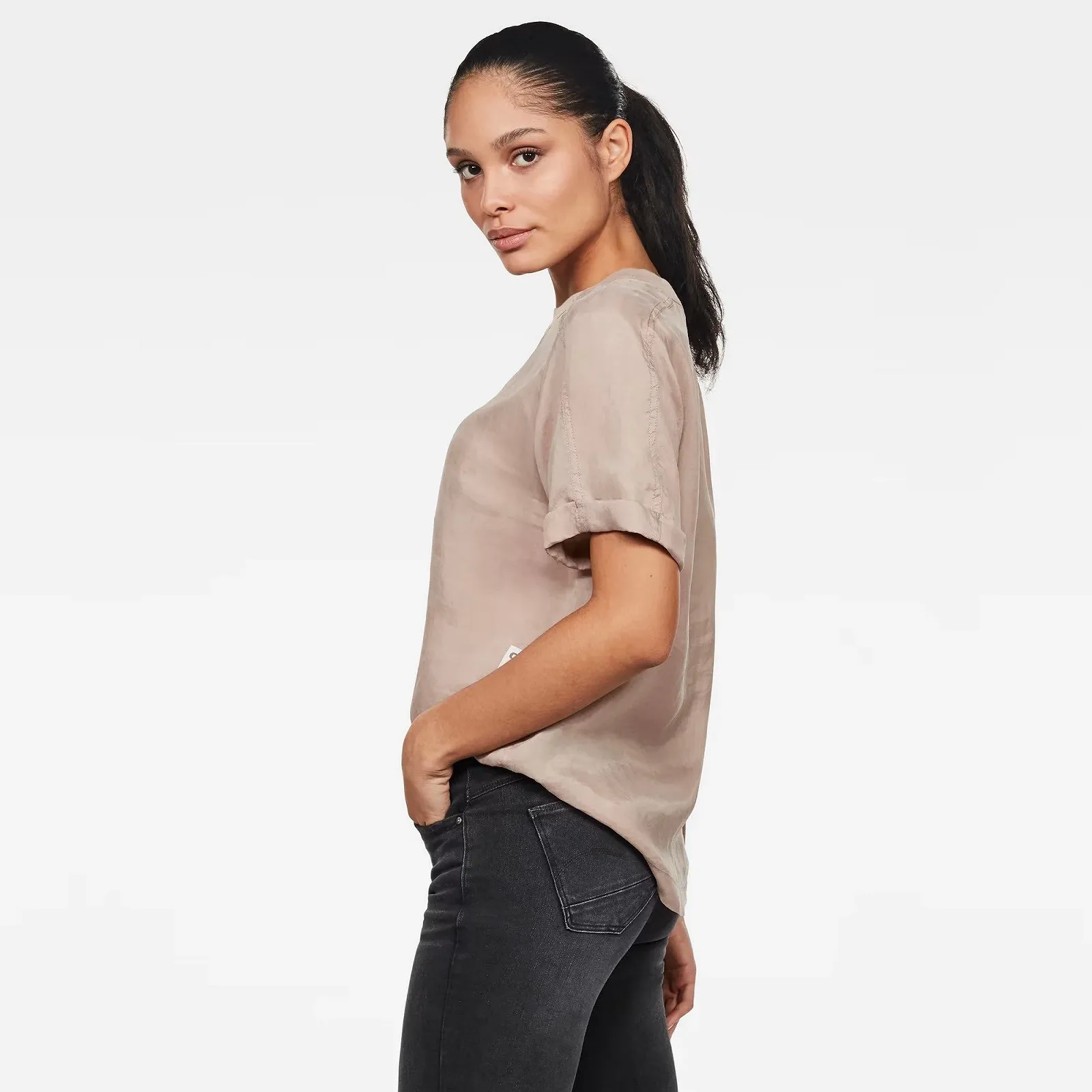 Жіночий топ G-Star RAW Woven Tee Top - XS, фото №2 Жіночий топ G-Star RAW Woven Tee Top - XS, фото №2