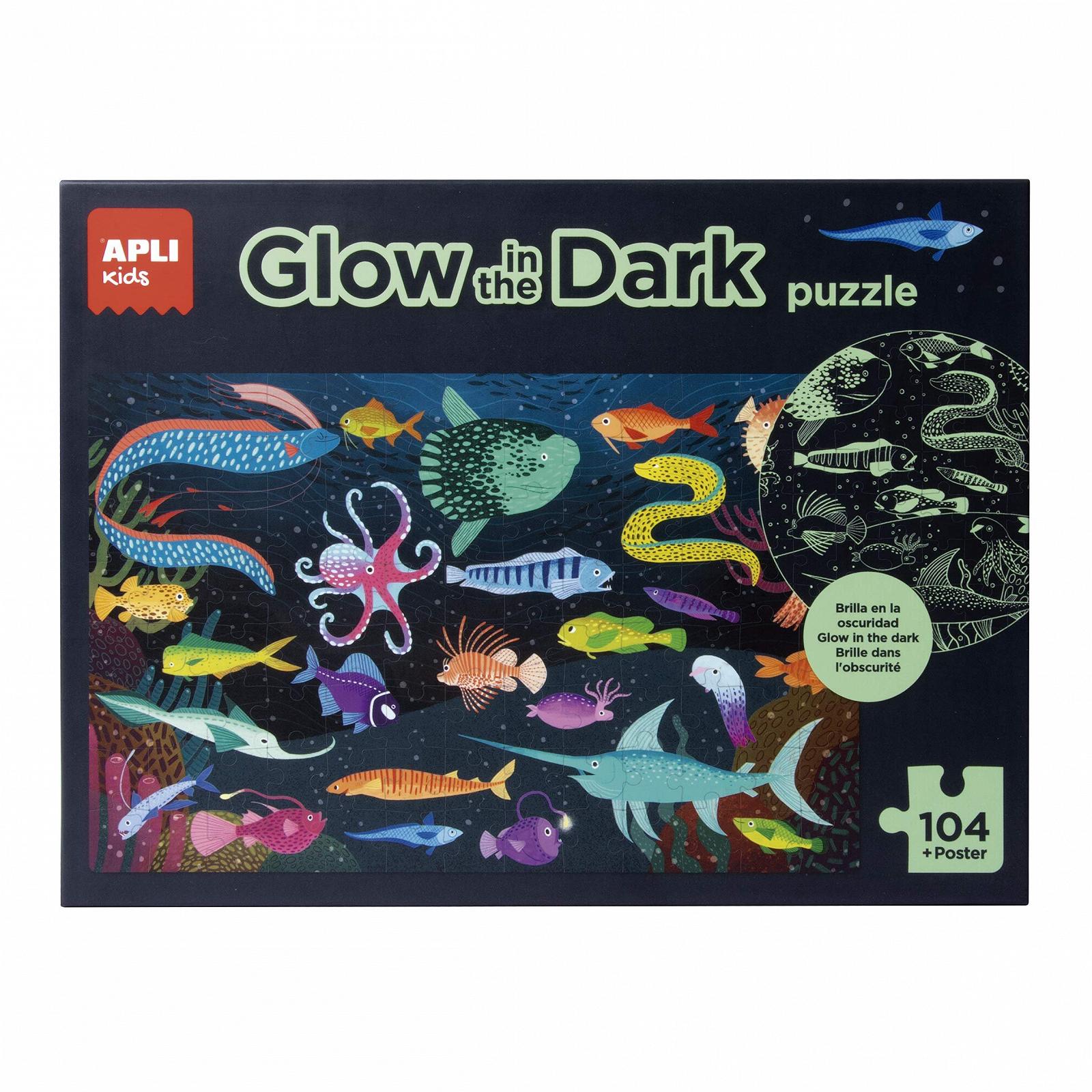 Пазлы Apli Kids 18455 104 элемента Ocean светится в темноте, фото №2 Пазлы Apli Kids 18455 104 элемента Ocean светится в темноте, фото №2