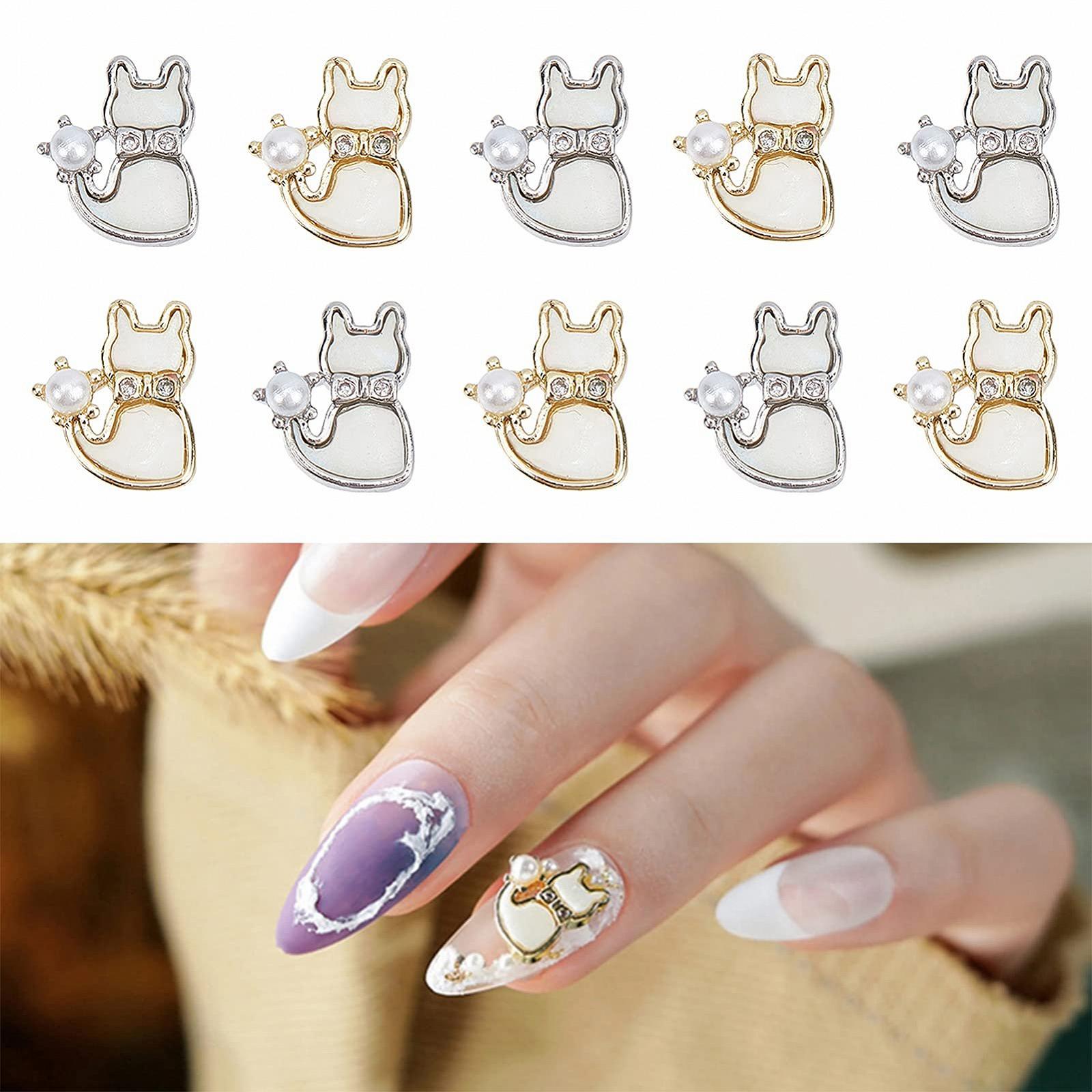 3D NICENEEDED Кішка, Золото, Срібло, 10 шт, фото №1