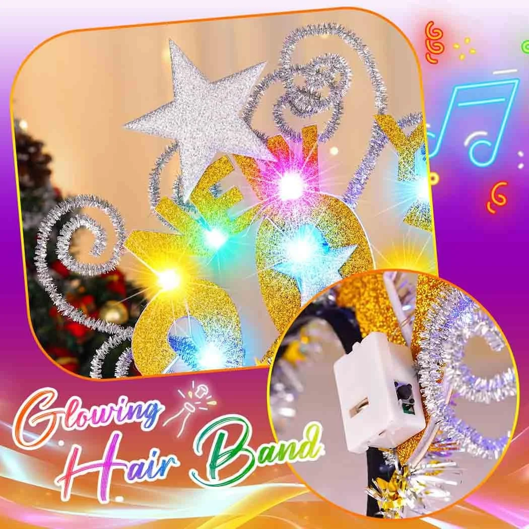 Новорічний світловий обруч для волосся зі світлодіодами, фото №3 Новорічний світловий обруч для волосся зі світлодіодами, фото №3
