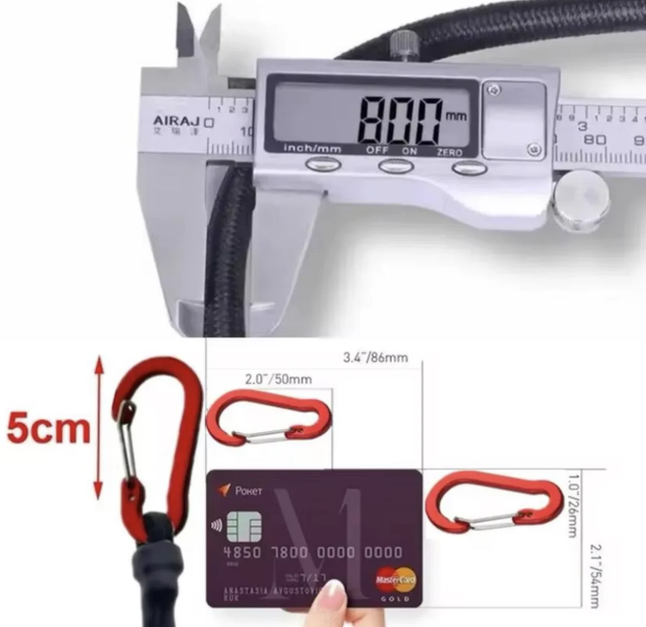 Эластичный ремень-банджи с карабином 90 см 1 шт Черный, фото №7 Эластичный ремень-банджи с карабином 90 см 1 шт Черный, фото №7