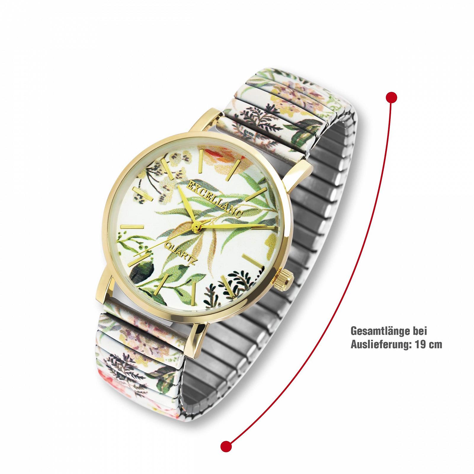 Жіночий годинник Excellanc 1700060, нержавіюча сталь, діаметр 36 мм, кольоровий принт, аналоговий, кварцовий, фото №2