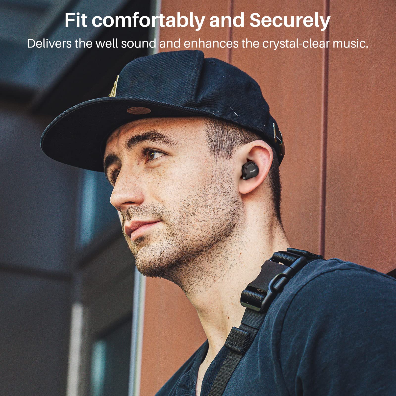 Наушники TOZO Crystal Buds Беспроводные Стерео Bluetooth 49 часов Черный, фото №2