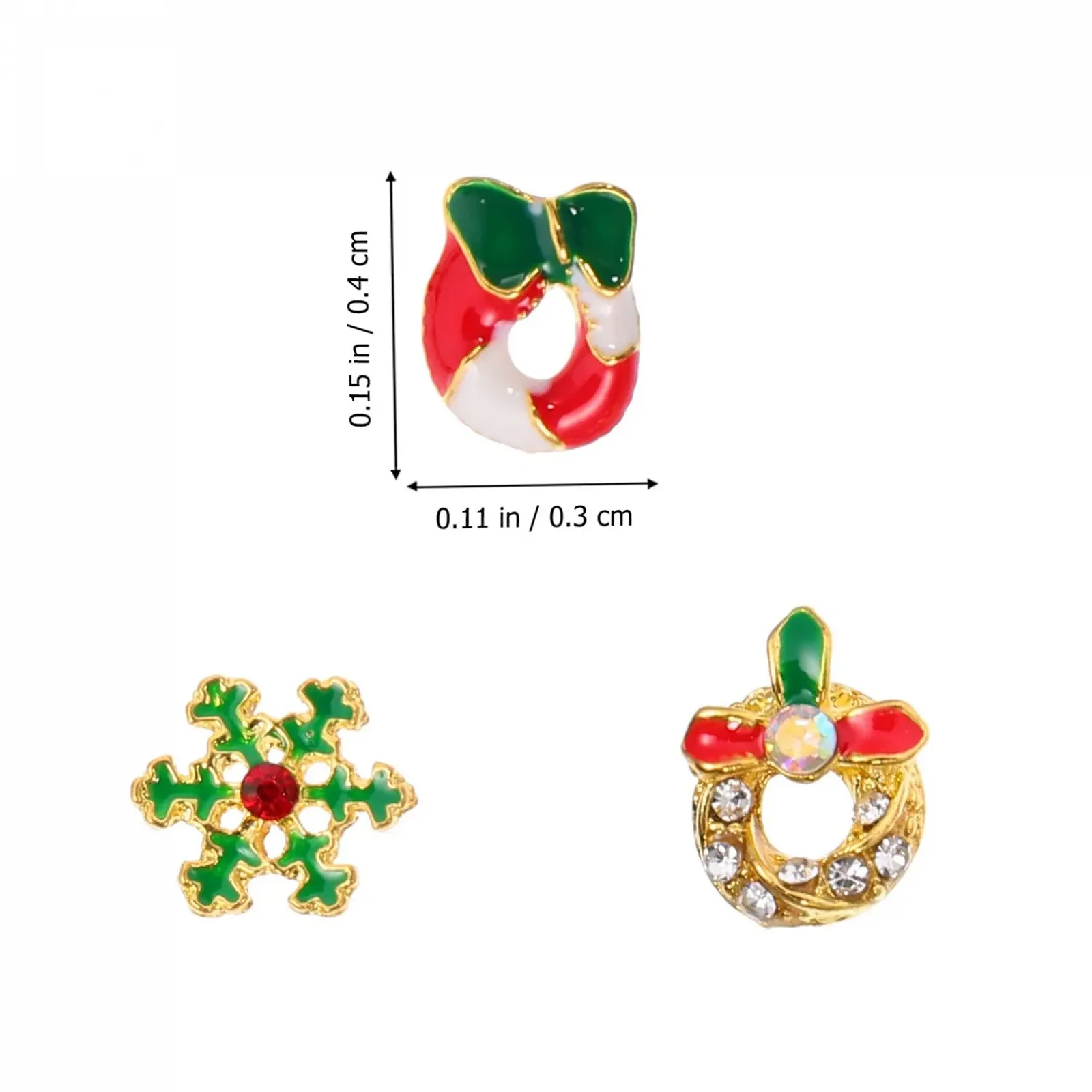 Стразы для ногтей Mikinona Рождественские 2 коробки 3D, фото №2