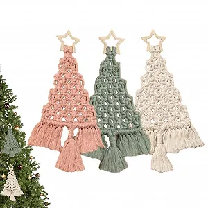 Купити Набір для макраме Macrame Woven Christmas Tree Decorations Різдвяна ялинка - Фото 1 Набір для макраме Macrame Woven Christmas Tree Decorations Різдвяна ялинка - Фото 1