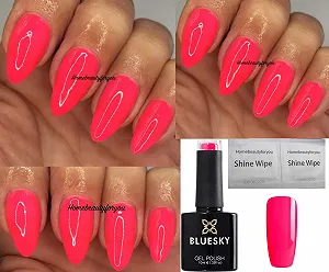 Гель-лак Bluesky A113 Яскраво-рожевий, шокуючий рожевий, 10 мл - Фото 1