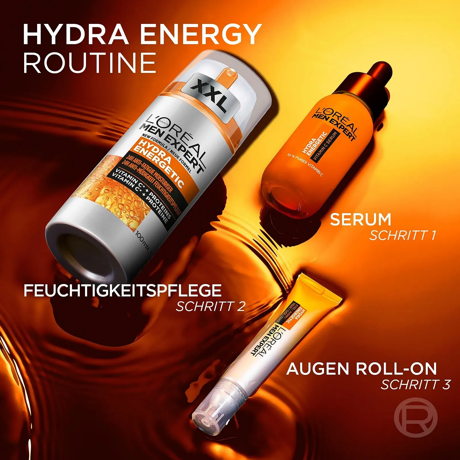 Зволожуючий крем для обличчя L'Oréal Men Expert Hydra Energy Anti-Fatigue XXL з гуараною та вітаміном C 100 мл, фото №6 Зволожуючий крем для обличчя L'Oréal Men Expert Hydra Energy Anti-Fatigue XXL з гуараною та вітаміном C 100 мл, фото №6