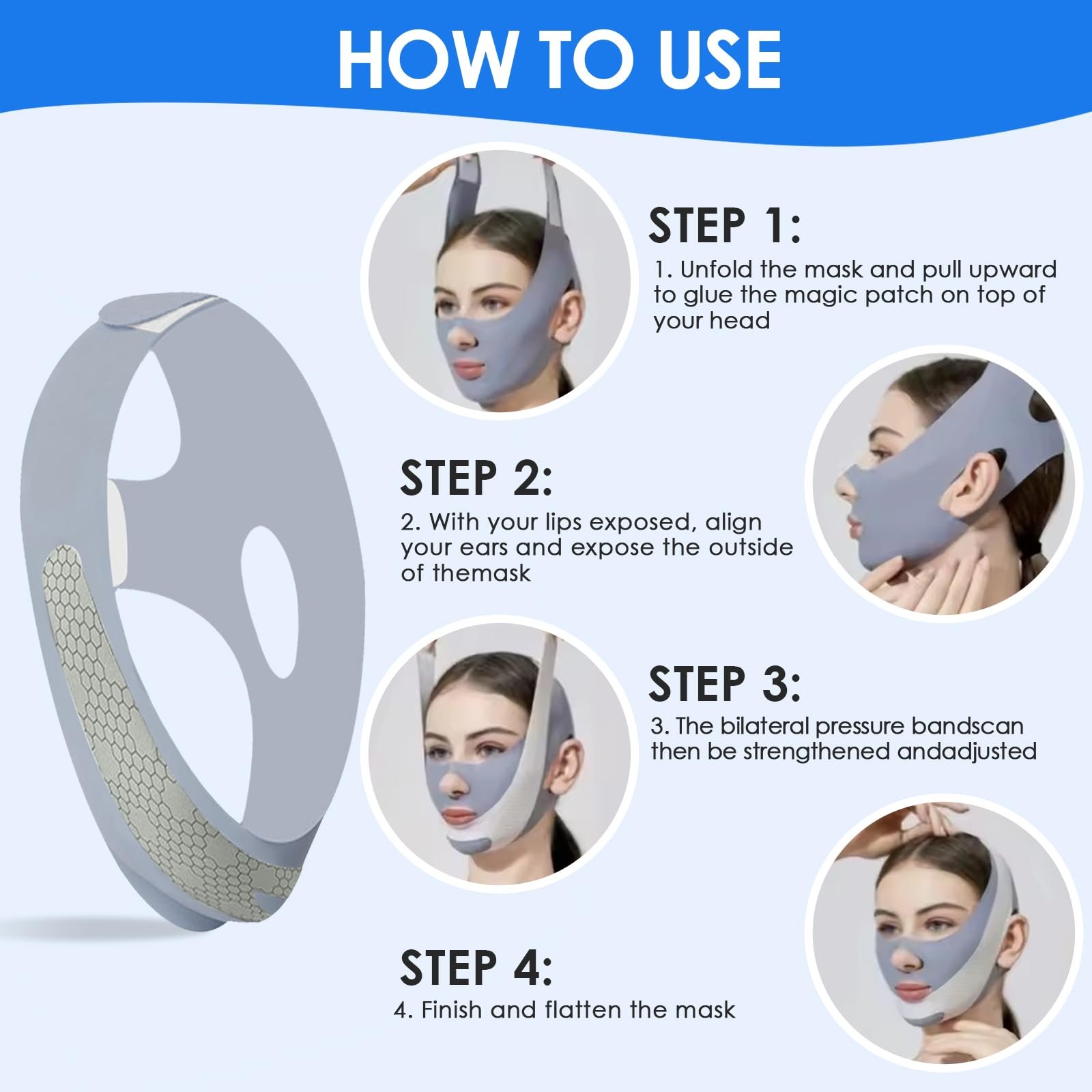 Ремінець на підборіддя проти хропіння Регульований допоміжний засіб для сну, фото №7