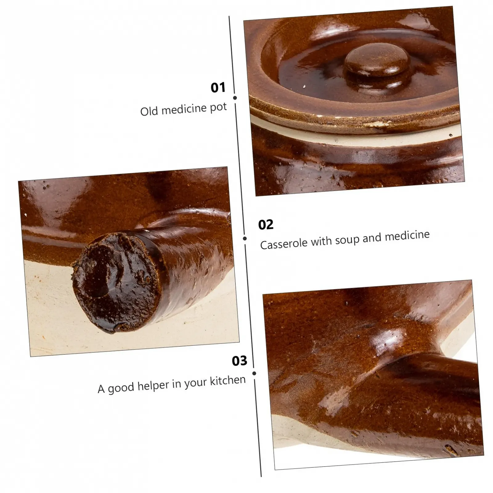 Горшок для приготовления GALPADA керамический термостойкий антипригарный для плиты и газа, фото №9