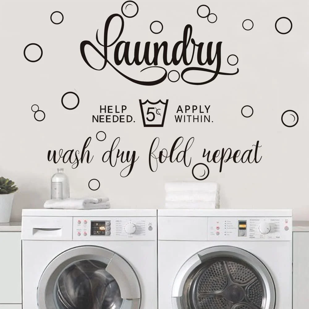 Настінна наклейка Runtoo Laundry Room Quotes Велика, фото №1