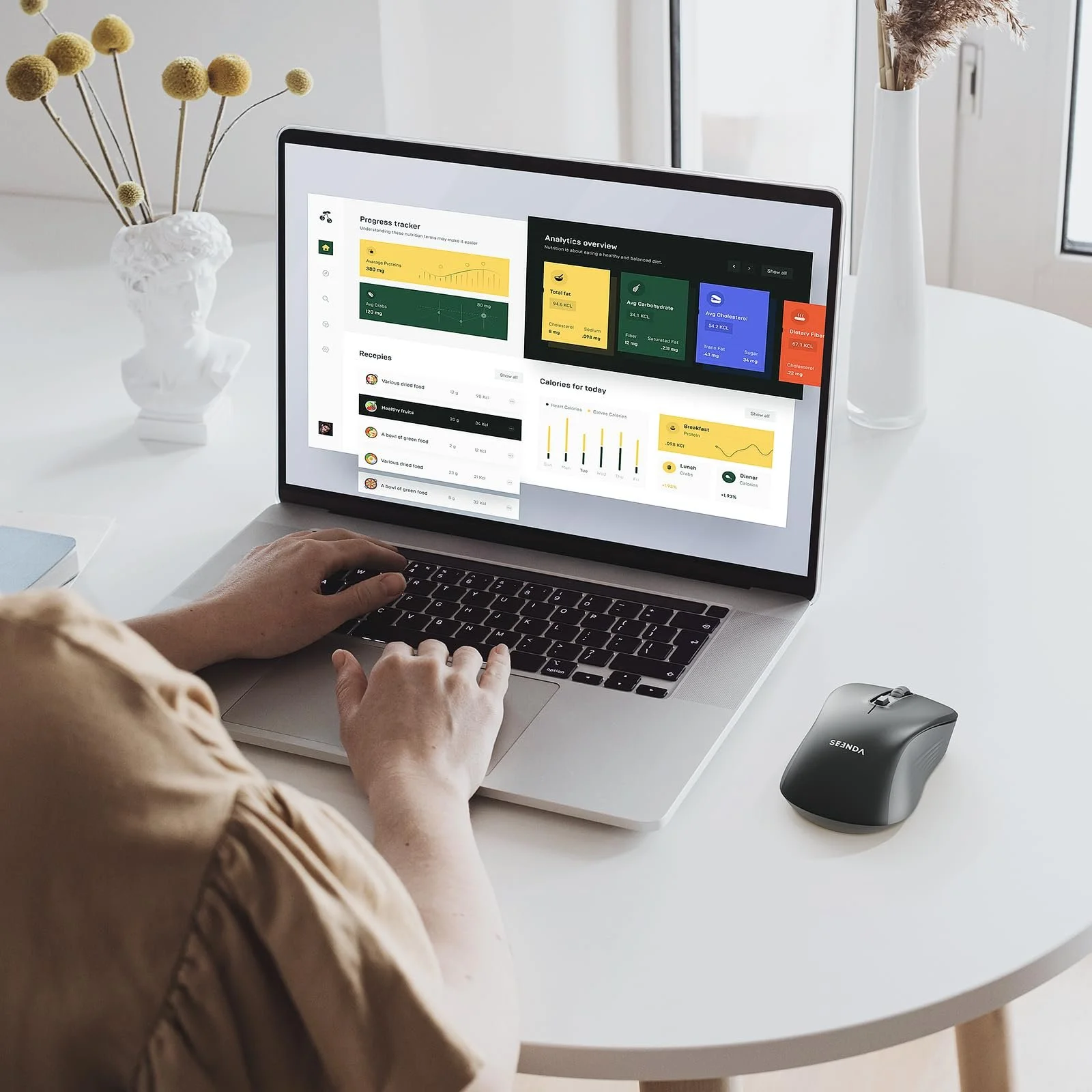 Мышь беспроводная seenda, Dual Mode (Bluetooth + 2.4G USB), Черная, фото №7