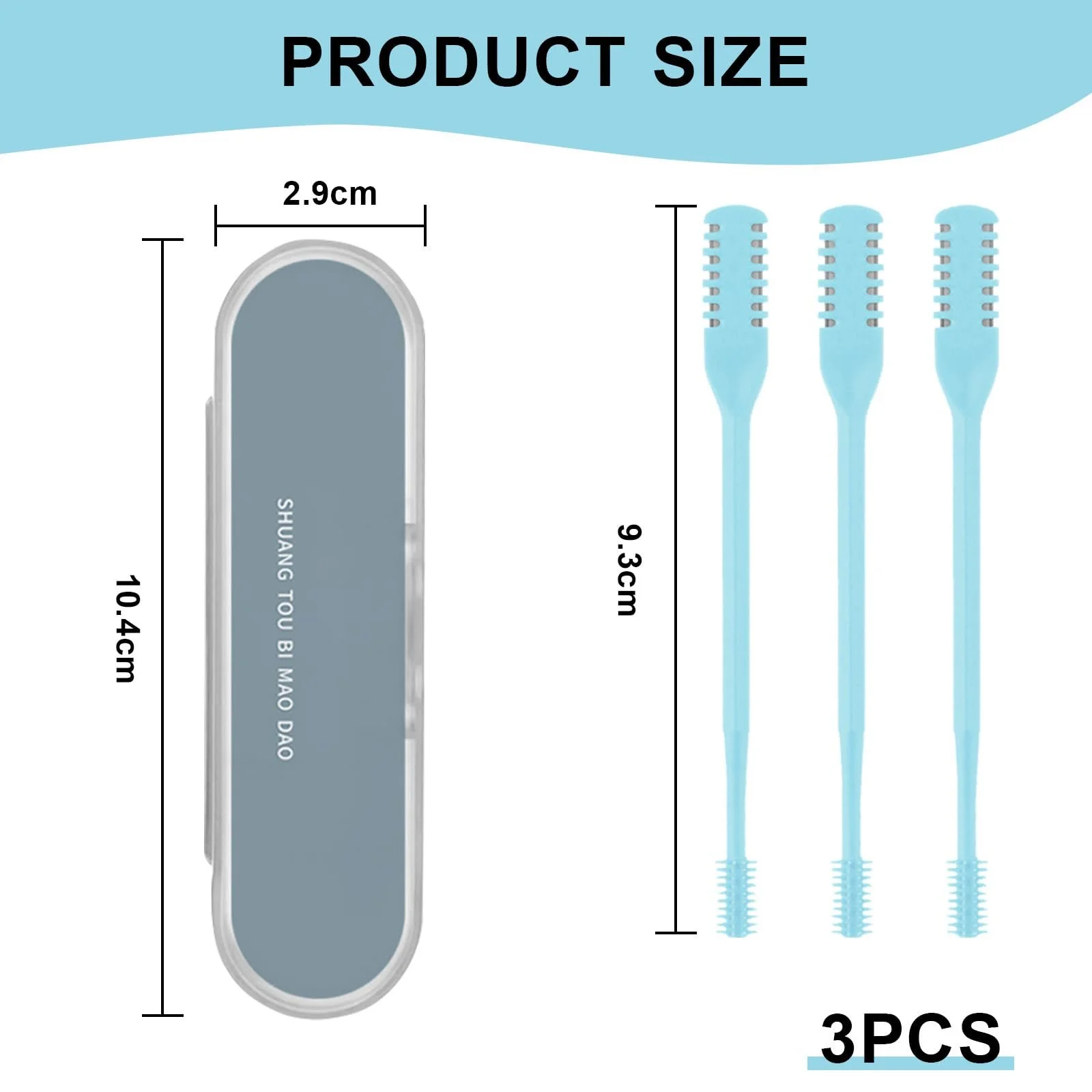 Тримери Landrain Pack of 3 Men's Nose Hair Trimmers, Nose Razor, Nose Hair Remover (синій), фото №5