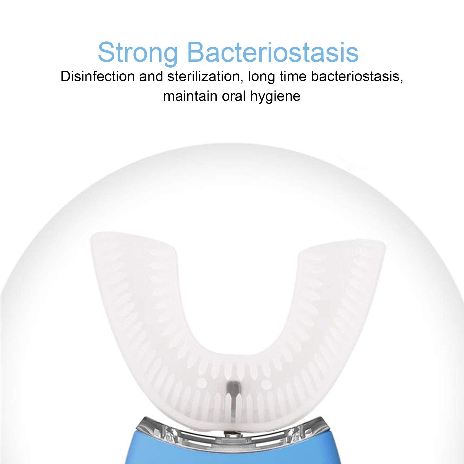 Ультразвукова зубна щітка 360° Automatic U-shaped Чорна, фото №7