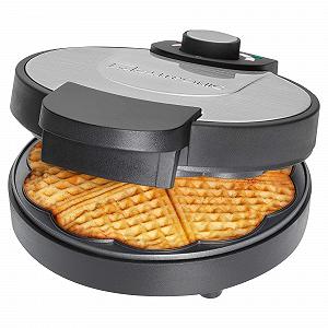 Вафельница Clatronic WA 3492, 1000 Вт, вставка из нержавеющей стали, большие поверхности для выпечки диаметром 18 см, антипригарное покрытие, плавно регулируемый уровень поджаривания - Фото 1