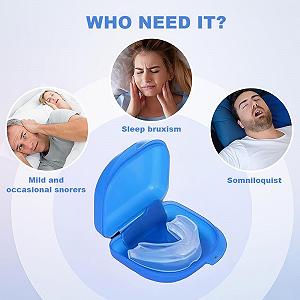 Ротовий фіксатор від хропіння Пристрій для зупинки хропіння для тихого сну дихальні апарати та носові смужки для чоловіків і жінок synthetic.ua - Фото 1