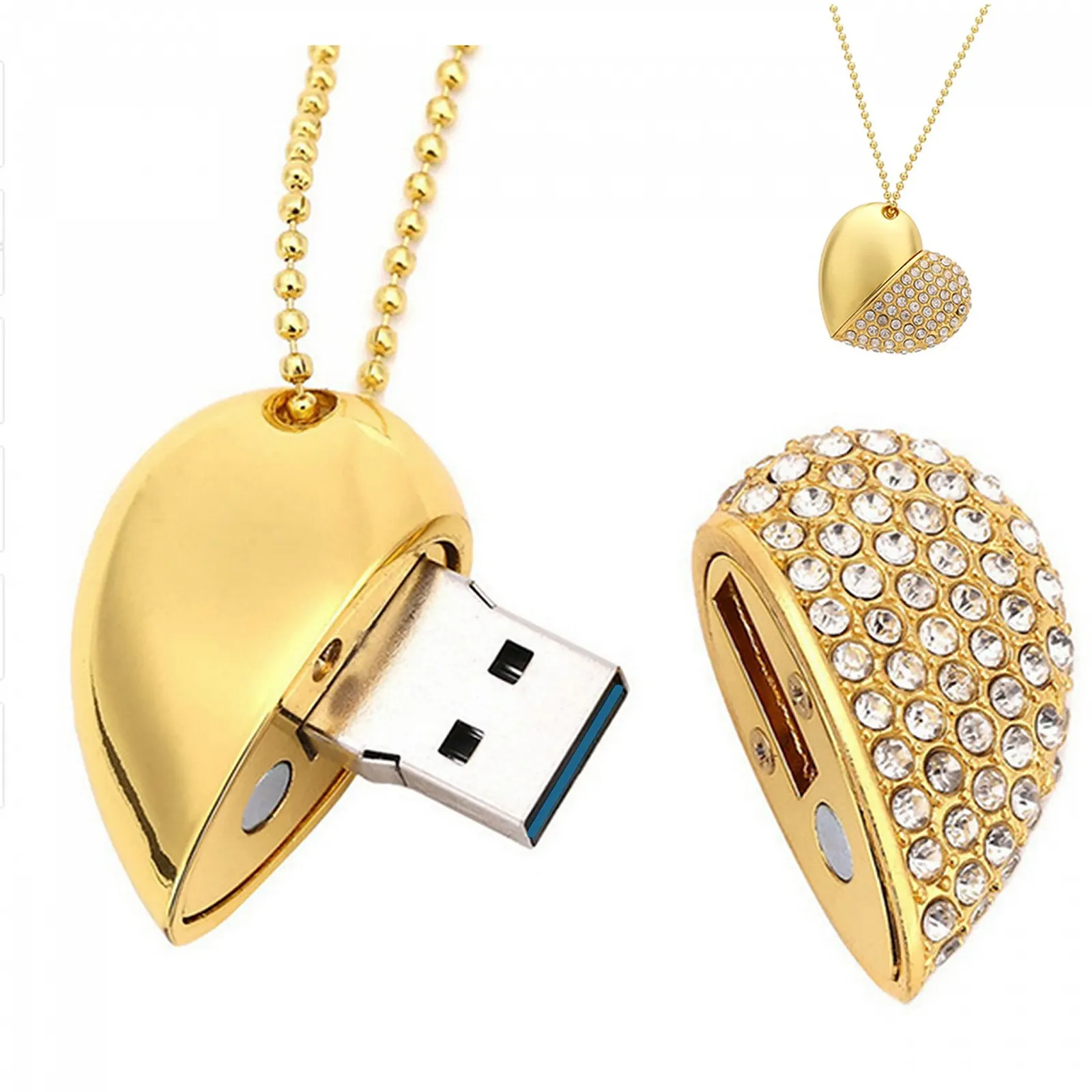 USB-накопичувач Crystal USB 3.0 64 GB Золотистий, фото №2 USB-накопичувач Crystal USB 3.0 64 GB Золотистий, фото №2