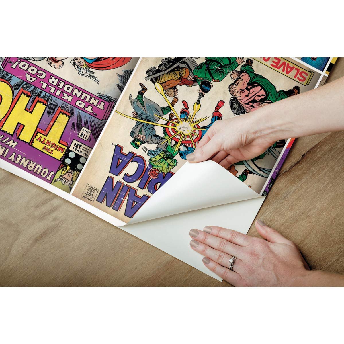 Настенный декор RoomMates Marvel Comic Cover RMK11410M Желтый, фото №2