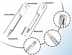 Викрутка KAPSING Mini, Багатофункціональна викрутка-брелок, Набір з 2 портативних Phillips і плоскої викрутки (1 набір) synthetic.ua - Фото 1