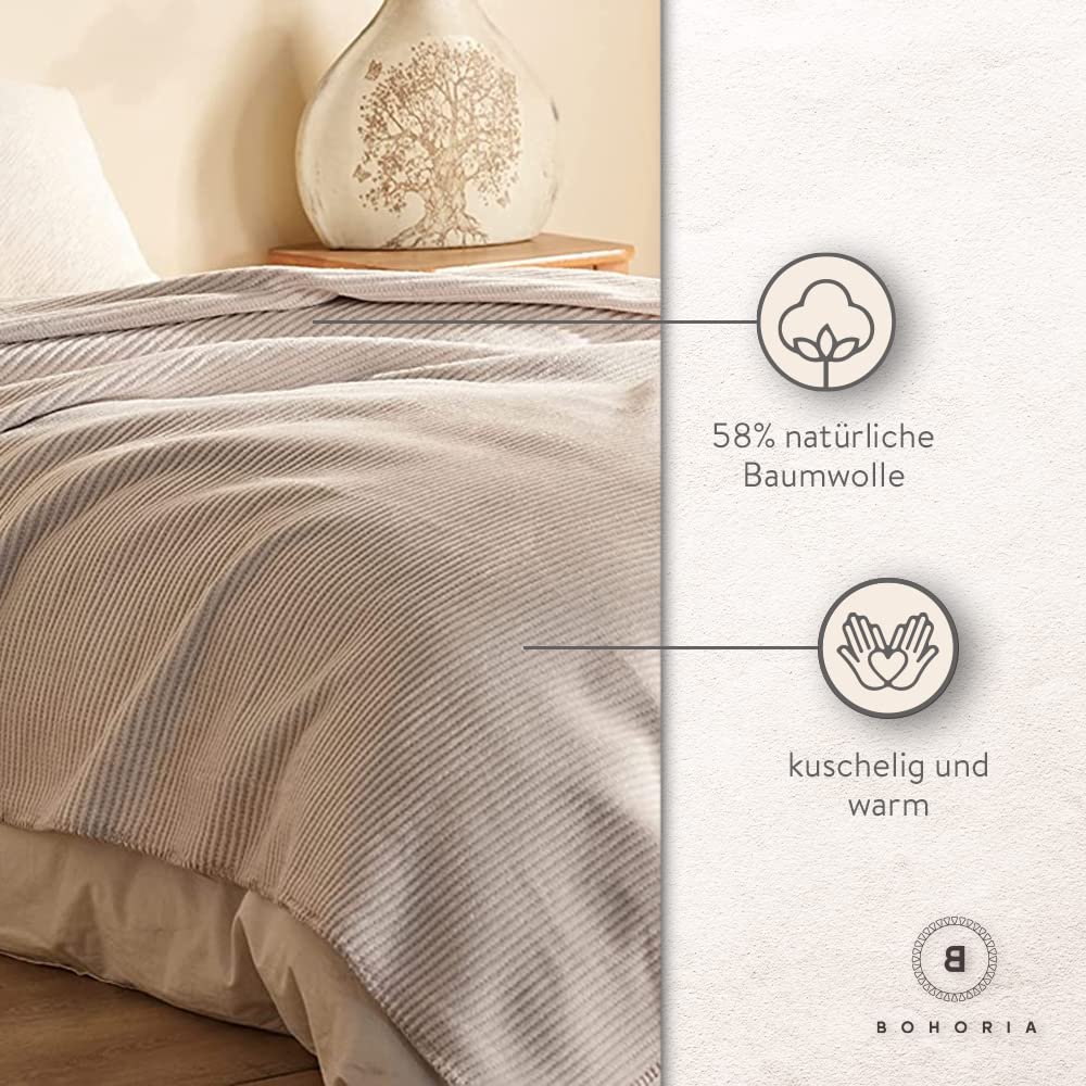 Плед BOHORIA М'який однотонний плед 150 x 200 см Коричневий, фото №4