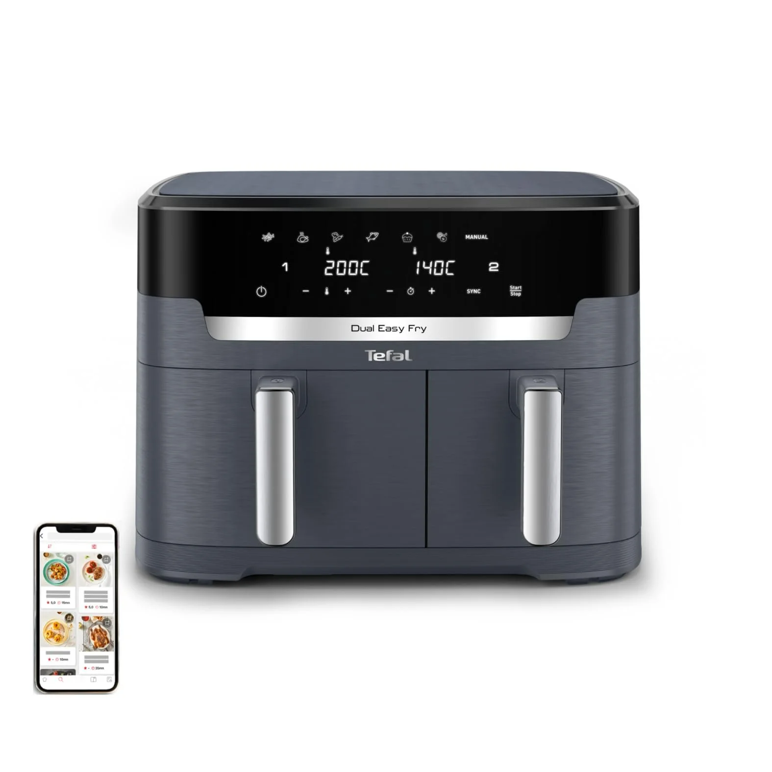 Мультипечь Tefal Dual Easy Fry XXL EY942BE0 11 л с набором приправ MAGGI, фото №1 Мультипечь Tefal Dual Easy Fry XXL EY942BE0 11 л с набором приправ MAGGI, фото №1