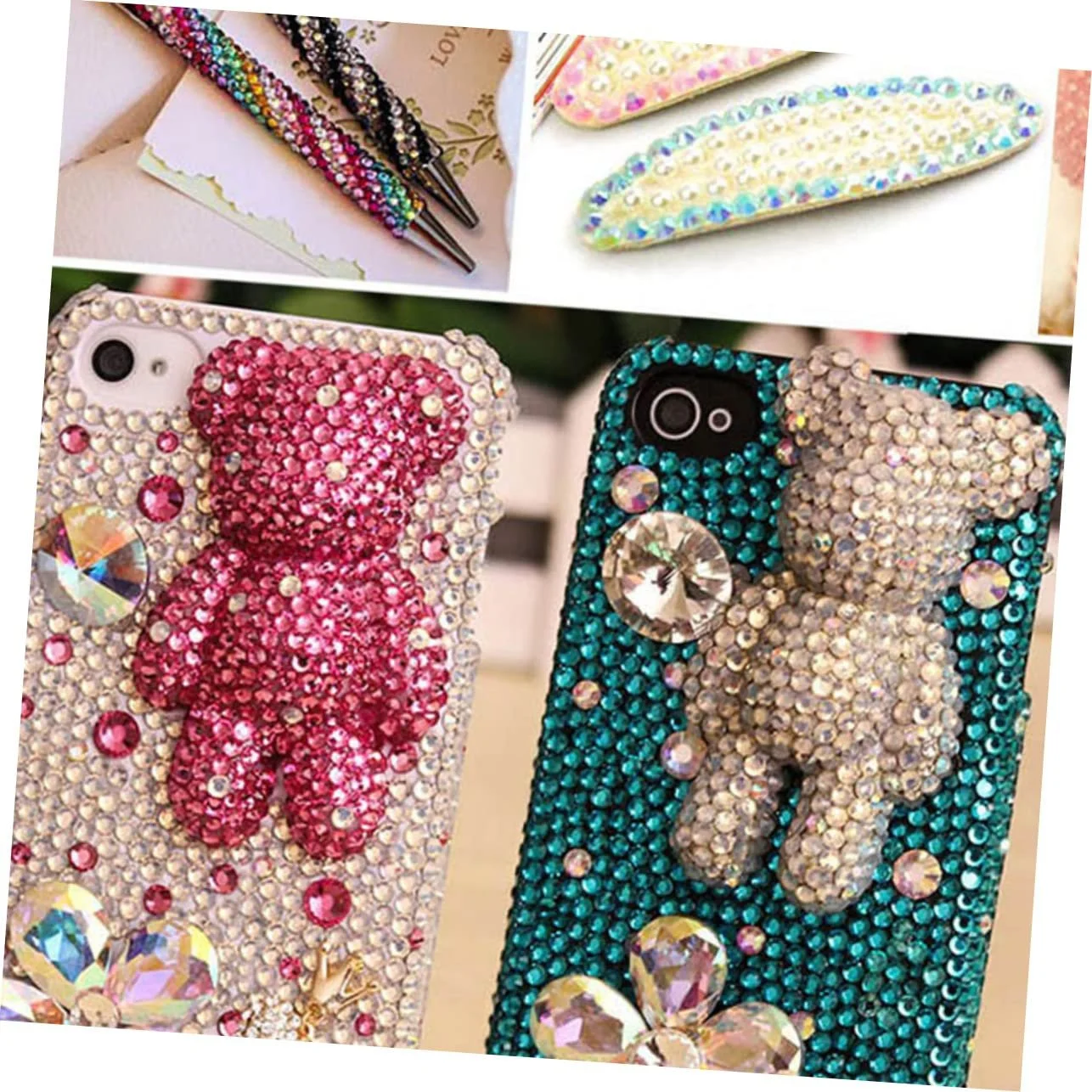 Украшения для ногтей (1 коробка) Стразы Подвески для ногтей Аксессуары для дизайна ногтей Плоские бриллианты Смола, фото №4