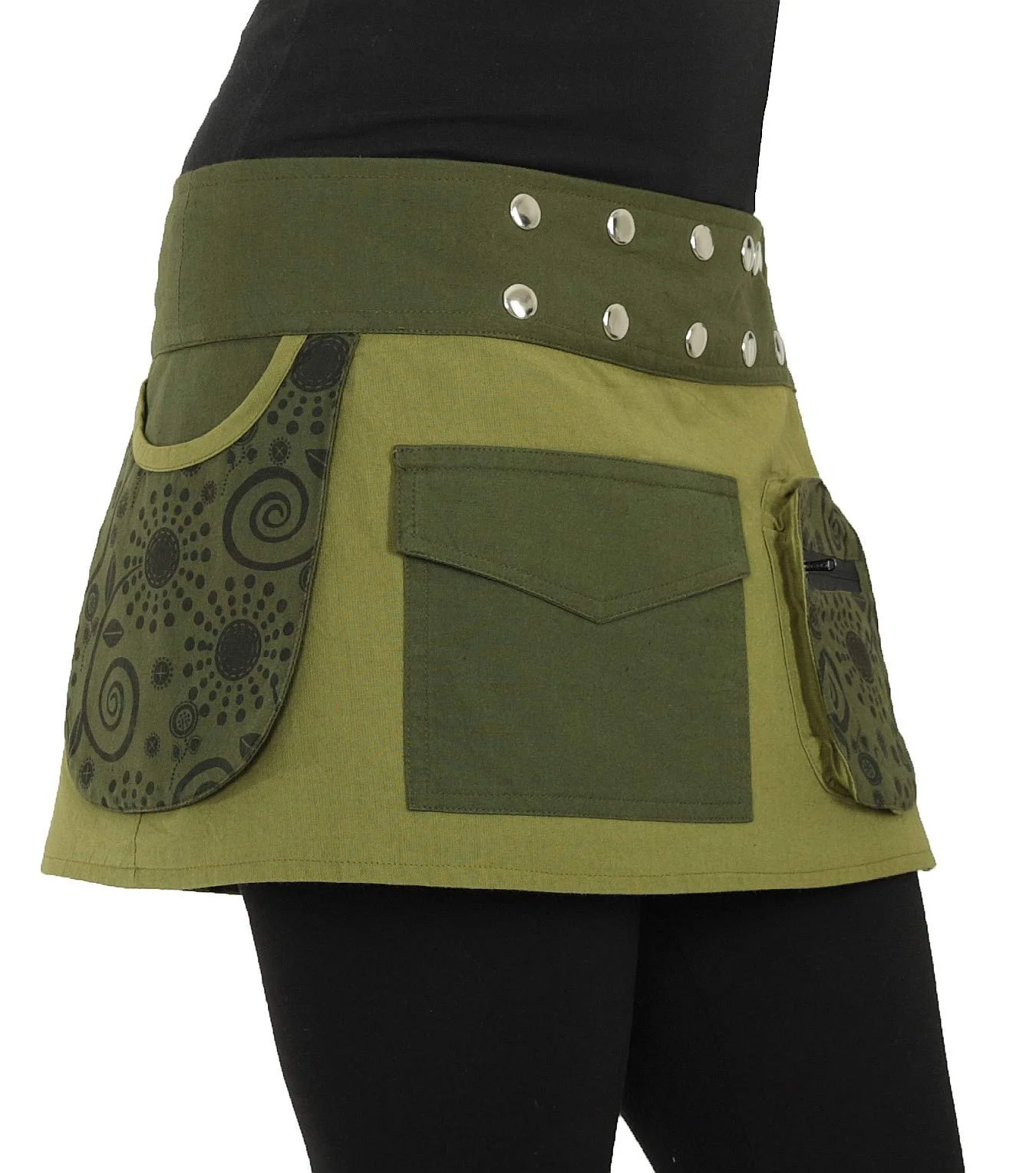 Юбка PUREWONDER Cacheur S41 Женская Мини-юбка с карманами и ремешком, фото №2