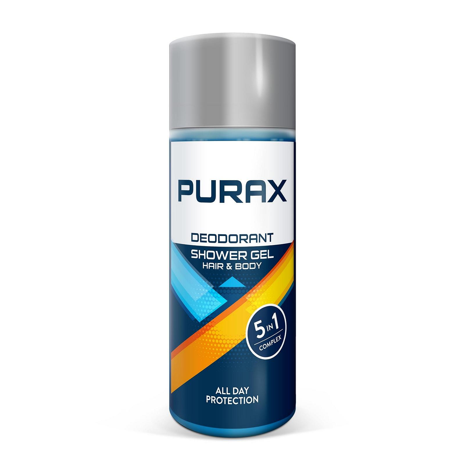 Дезодорирующий гель для душа PURAX 5-in-1 Complex 200 ml, фото №1