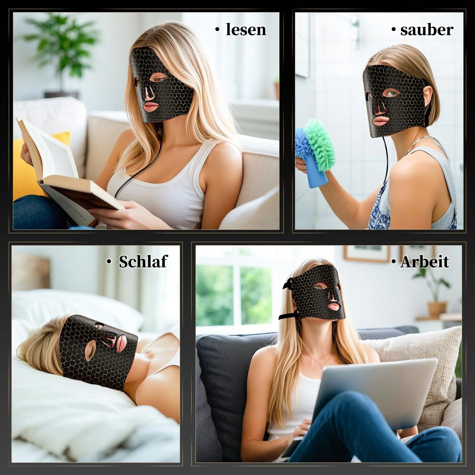 LED Маска для обличчя Світлотерапія з червоним світлом, 7 кольорів LED маска зі 110 потужними лампами, фото №8 LED Маска для обличчя Світлотерапія з червоним світлом, 7 кольорів LED маска зі 110 потужними лампами, фото №8