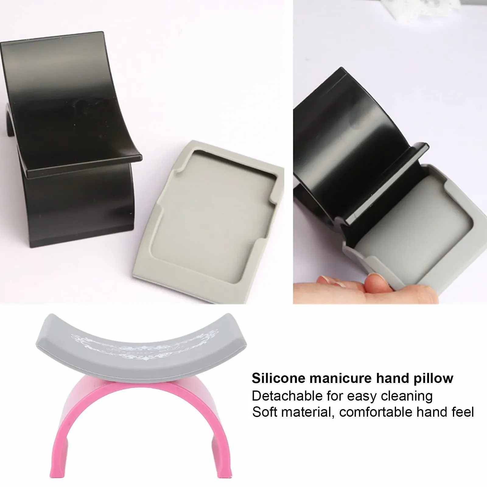 Підставка для рук для манікюру U-подібна Silicone Rose, фото №3