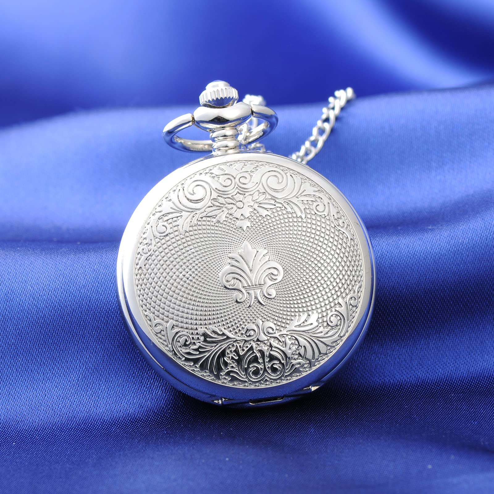 Годинник SUPBRO Pocket Watch Аналогові Механічний Ланцюг Unisex Сріблястий Класичний, фото №5