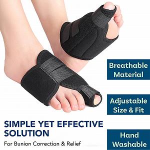 Шини для корекції великого пальця стопи 2 шт, регульований фіксатор для стопи та великого пальця для корекції пальців ніг synthetic.ua - Фото 1