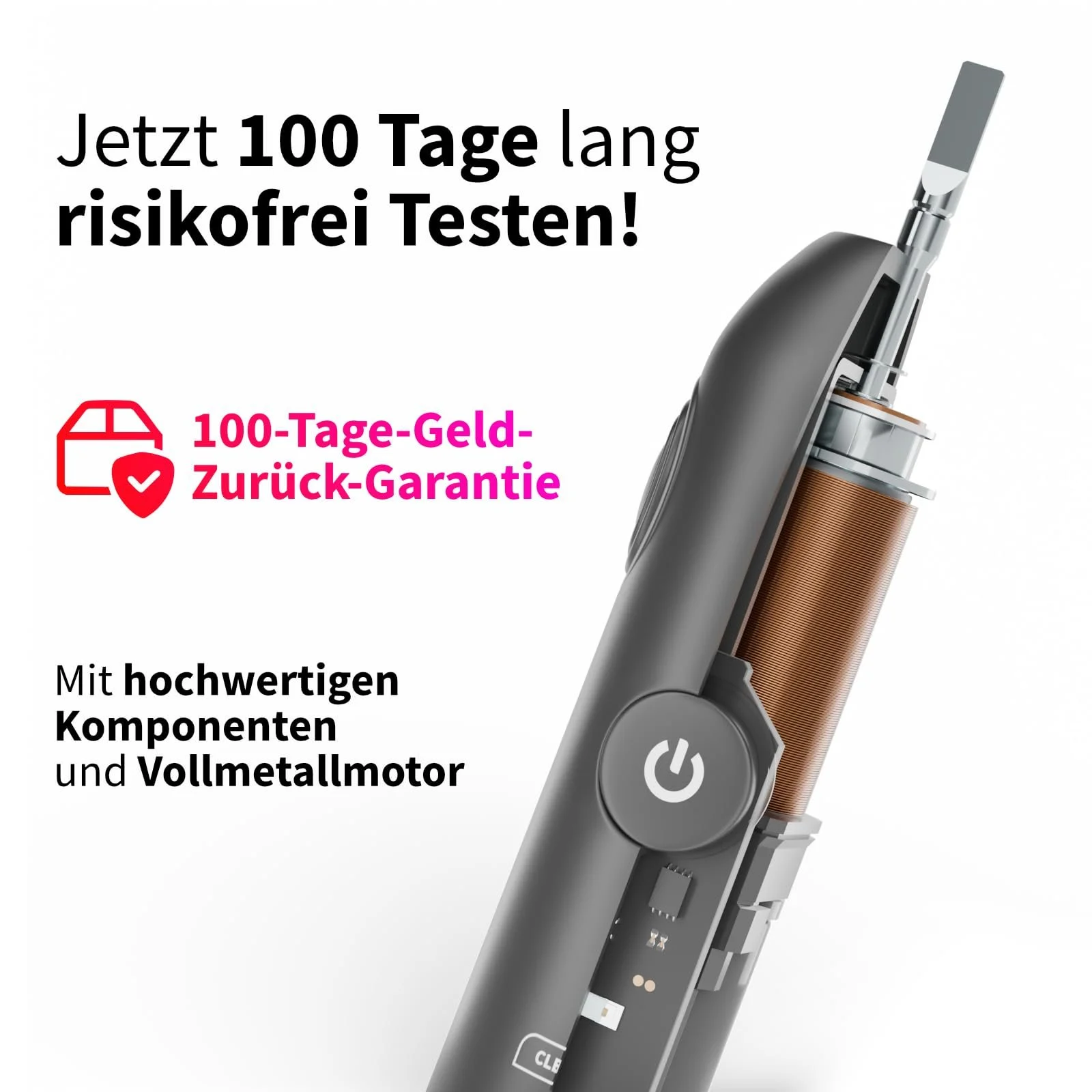 Электрическая звуковая зубная щетка Zahnheld Gero 5 режимов Черная, фото №3