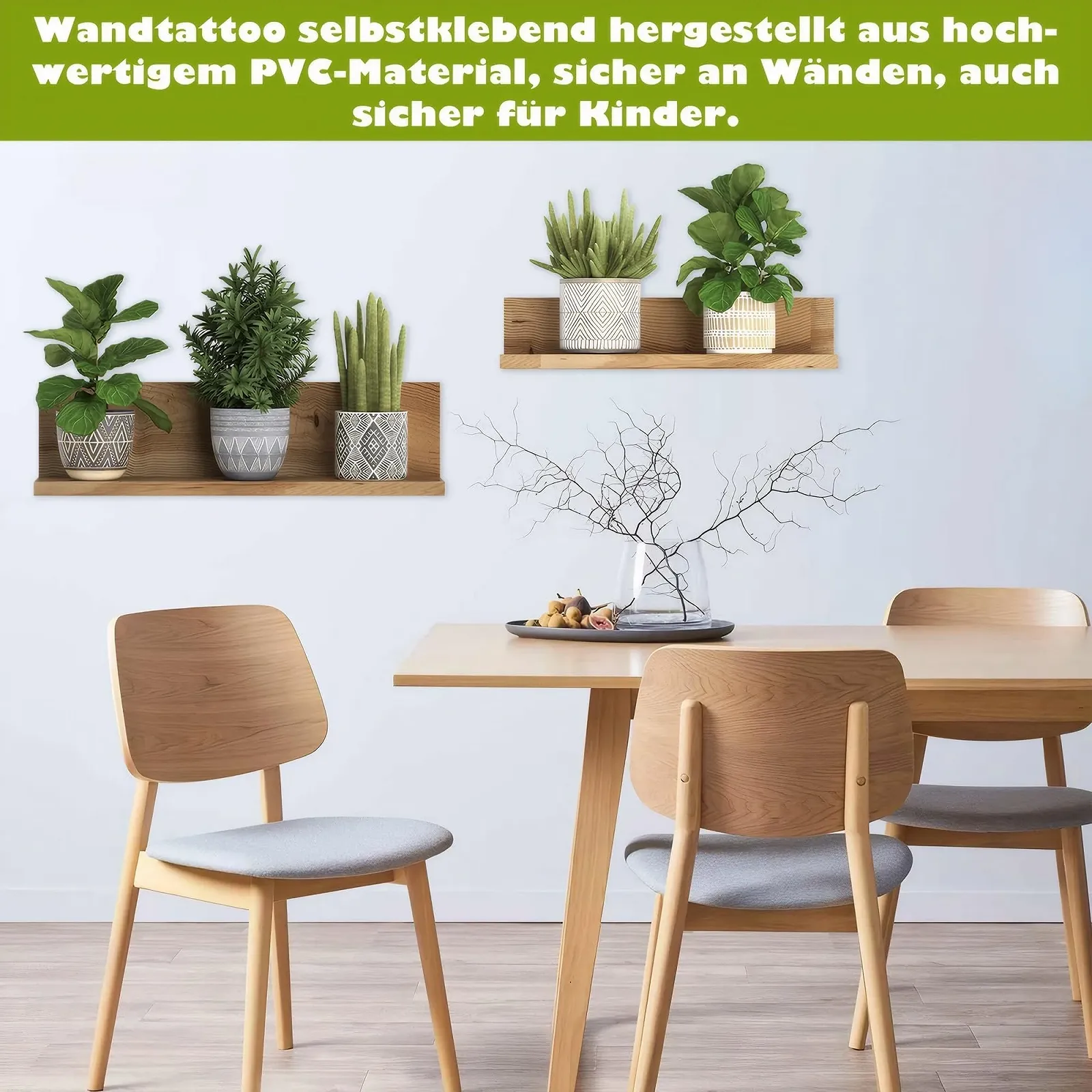 Наклейка на стіну Рослини 3D Кактус Квіти Бонсай Ваза Самоклейна 3 шт., фото №6 Наклейка на стіну Рослини 3D Кактус Квіти Бонсай Ваза Самоклейна 3 шт., фото №6