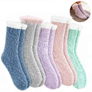 Пухнасті шкарпетки для жінок 5 пар Пухнасті нековзні Розмір 35-42 - Фото 1