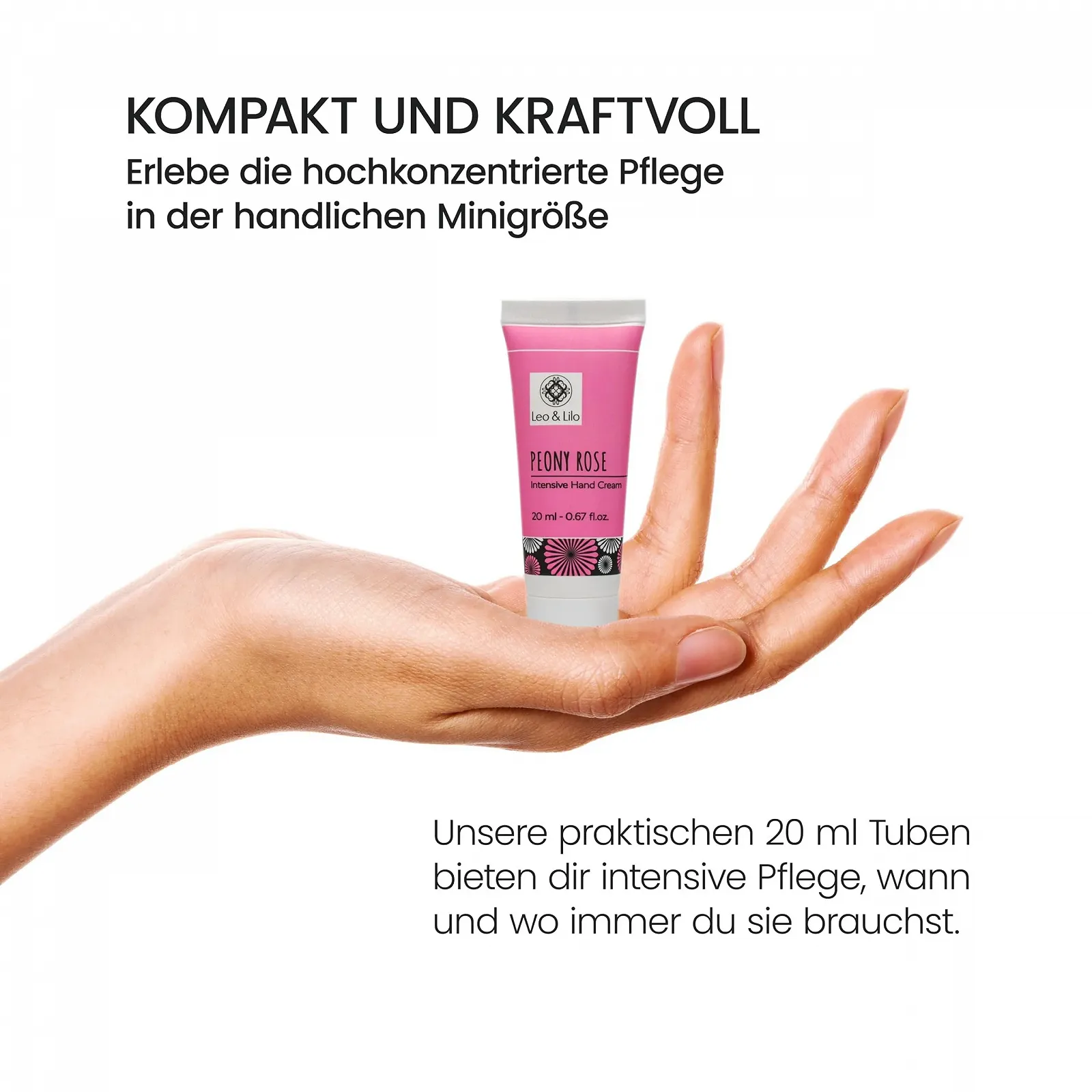 Крем для рук Leo & Lilo Peony Rose, набір з 4 шт, 20 мл, інтенсивний догляд для сухої шкіри, фото №3