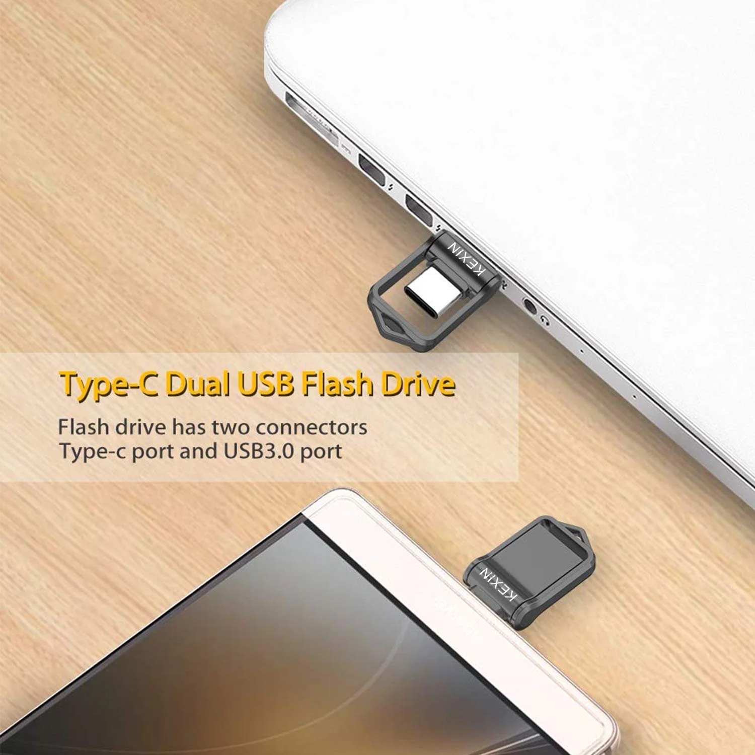 USB-флеш-накопитель KEXIN OTG 64 ГБ USB 3.0 Type C, фото №3 USB-флеш-накопитель KEXIN OTG 64 ГБ USB 3.0 Type C, фото №3
