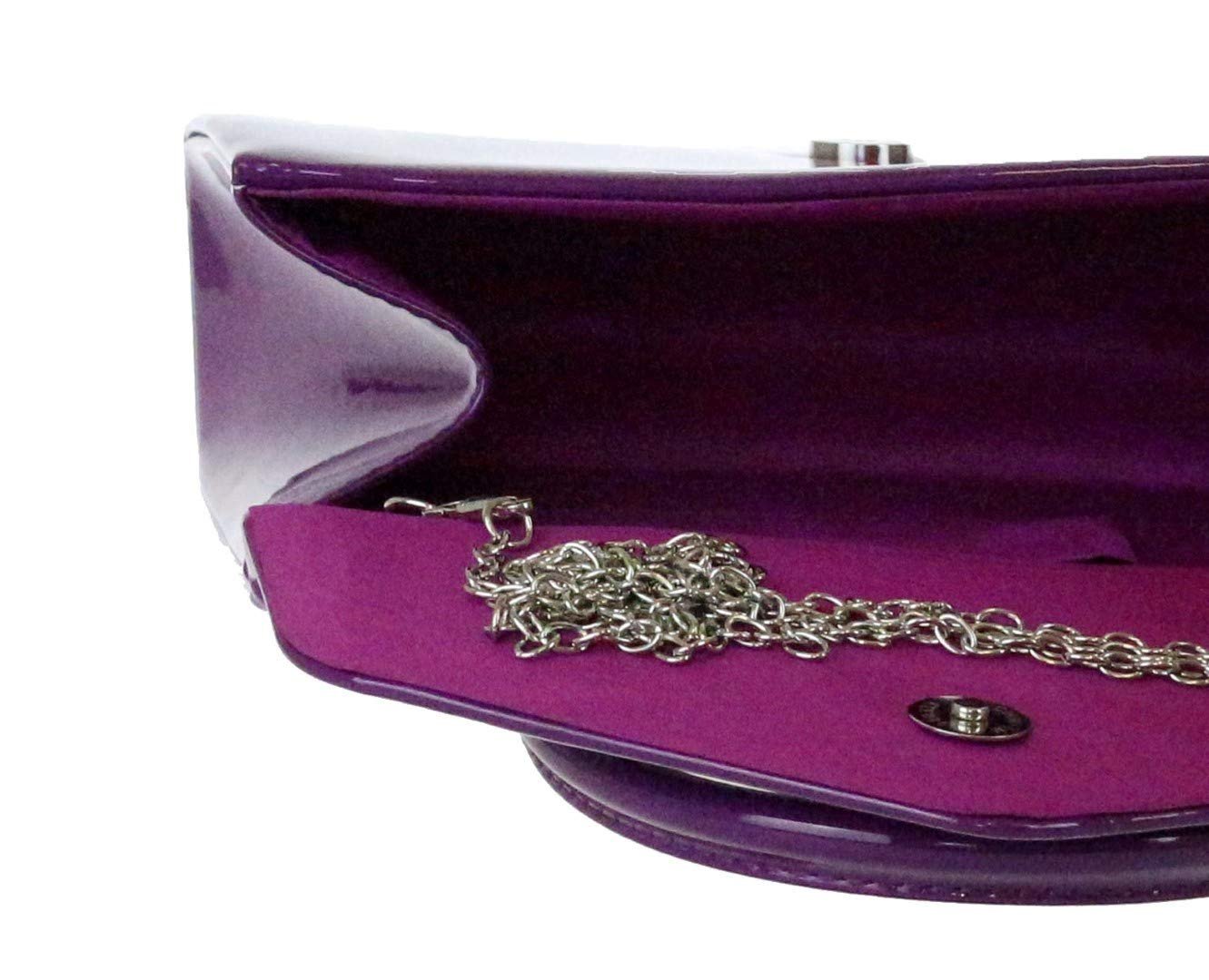 Клатч Girly Handbags лакований, жіночий, маленький жорсткий, фото №4