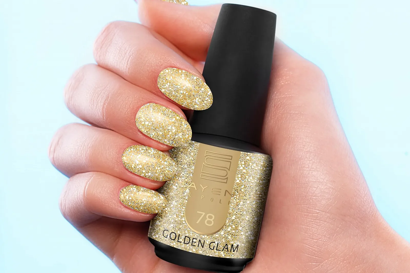 Гель-лак Shayenne Golden Glam 78 Золотой 15 мл, фото №3 Гель-лак Shayenne Golden Glam 78 Золотой 15 мл, фото №3