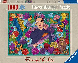 Пазл Ravensburger Frida Kahlo's Paradise: Parrot, Monkey and Blooms 12001475 1000 элементов synthetic.ua - Фото 1