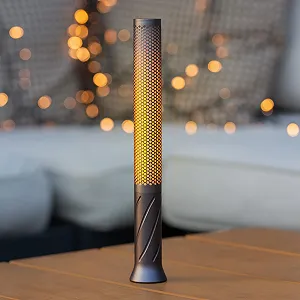 Настільна лампа phonar LED Акумуляторна 2600 мАг Бездротова Ефект свічки 2 режими Димування Space Grey - Фото 1