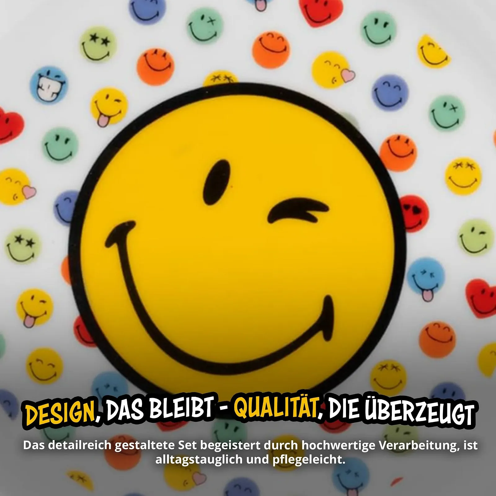 Набор для завтрака United Labels Smileyworld Детский, 3 предмета: тарелка, миска и чашка, фото №5