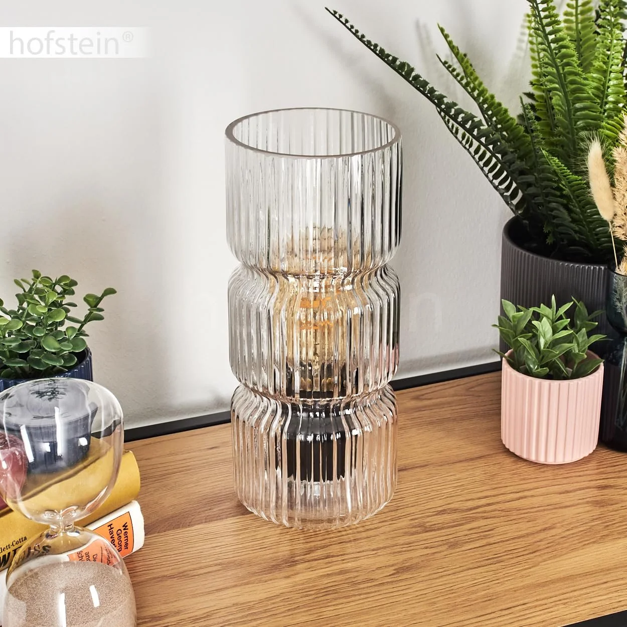 Настільна лампа Penteado Metal / Glass з прозорим скляним плафоном (10.5 см, E27) Чорний, фото №3