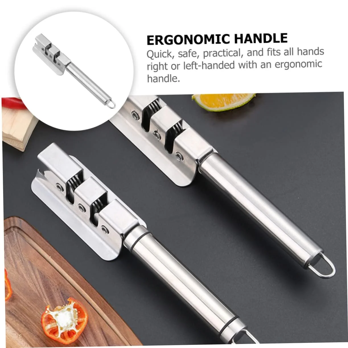 Точилка для ножниц и ножей из нержавеющей стали эргономичная ручная, фото №7