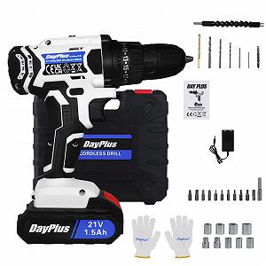 Шуруповерт Cordless 21 V 1.5 Ah Lithium-Ion Battery 45 Nm 25+1 Torque Adjustable Speed - Фото 1
